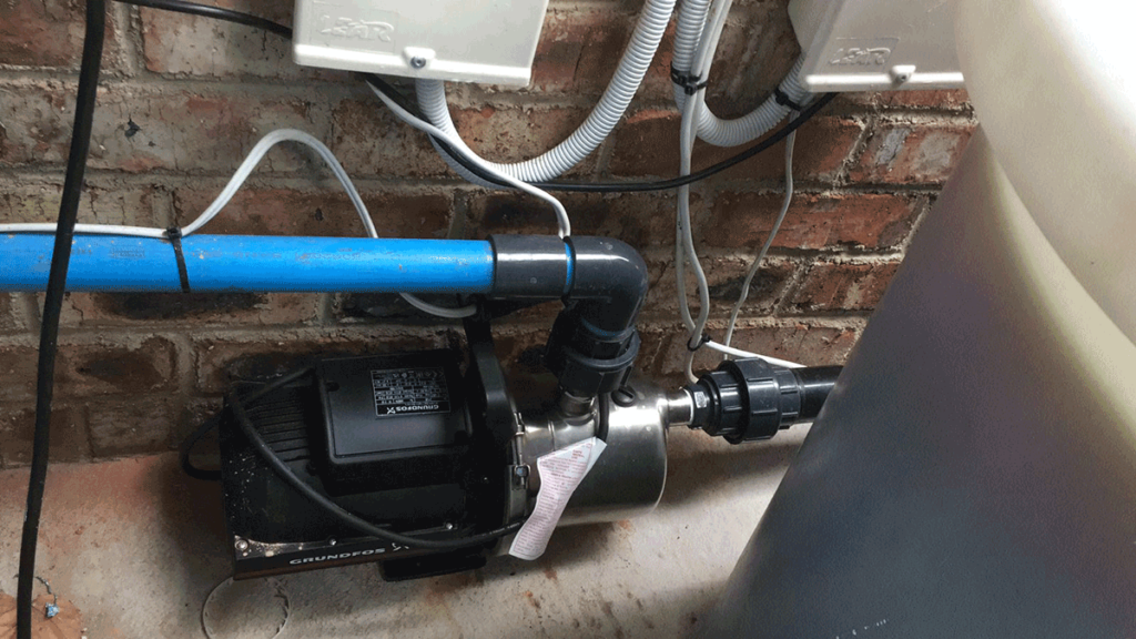 Filtration pump installation.